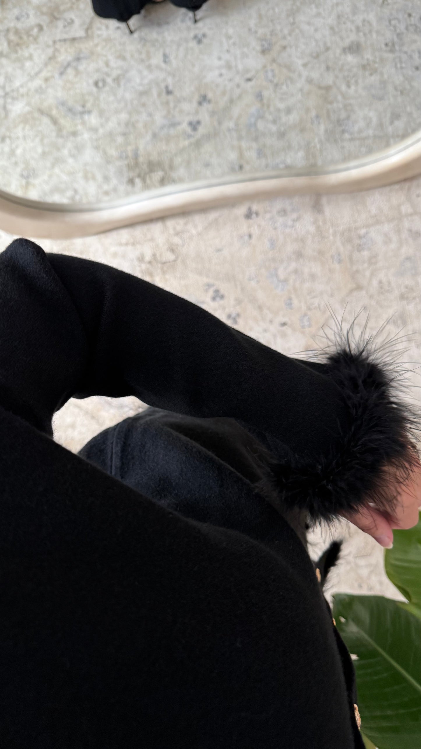 Premium Fur Trim Cardigan Co Ord