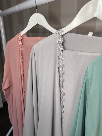 Daisy Chiffon Open Abaya