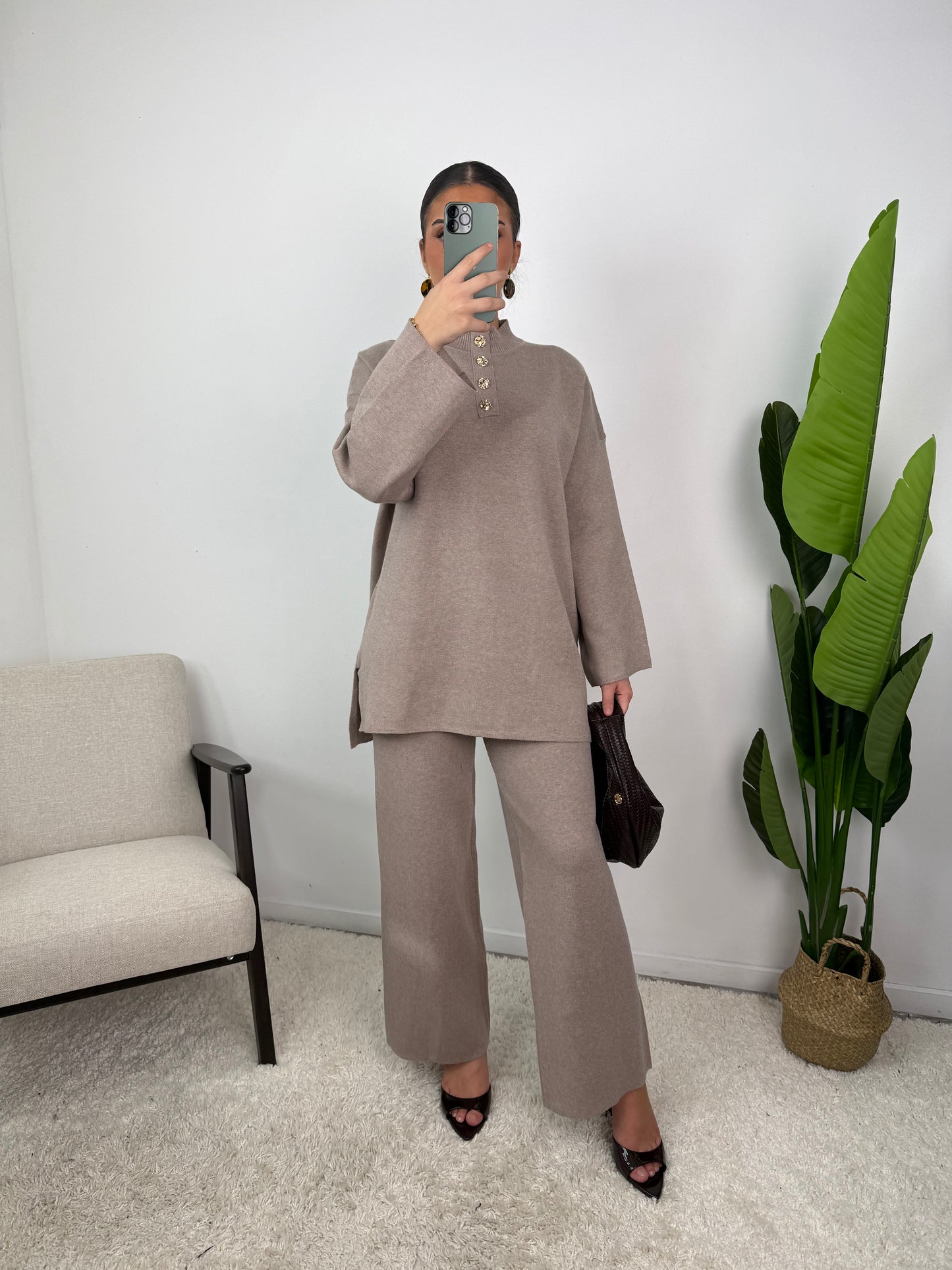 Lara Button Knit Co Ord