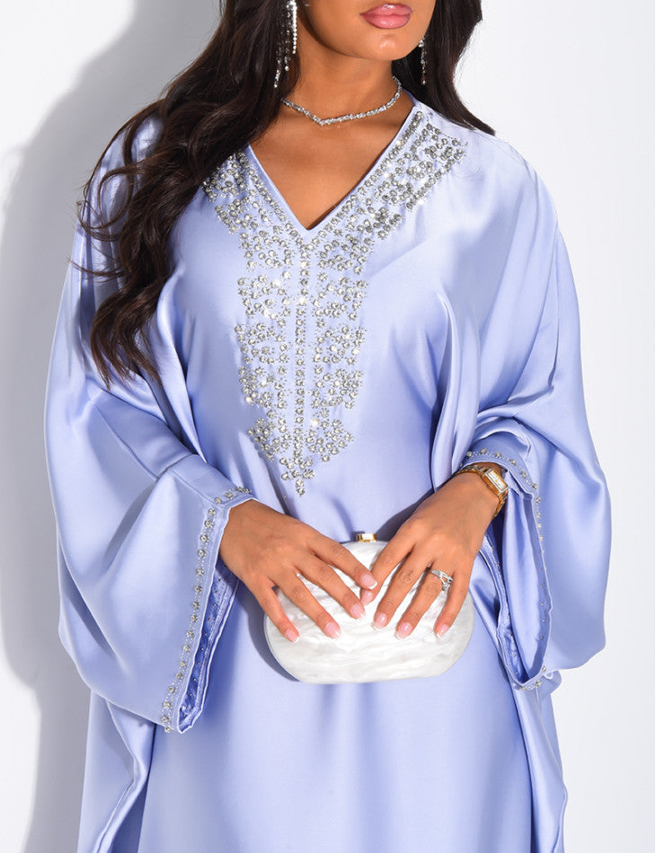 Mona Embellished Kaftan with Inner Tie Belt