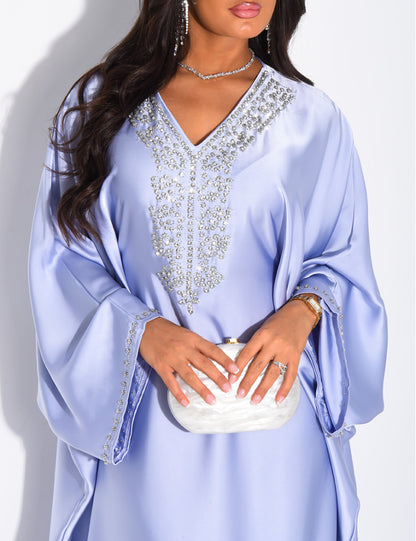 Mona Embellished Kaftan with Inner Tie Belt
