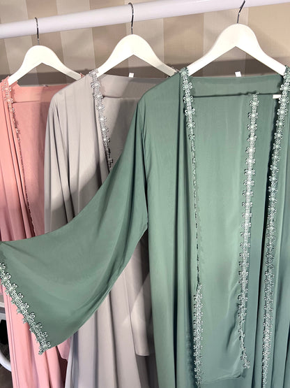 Daisy Chiffon Open Abaya