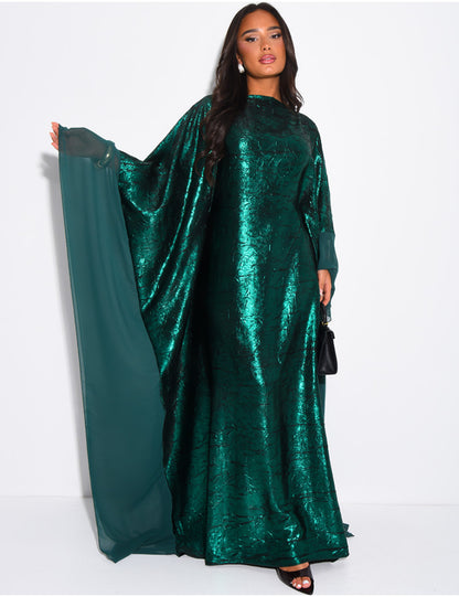 Dana Shimmer Inner Tie Belt Kaftan