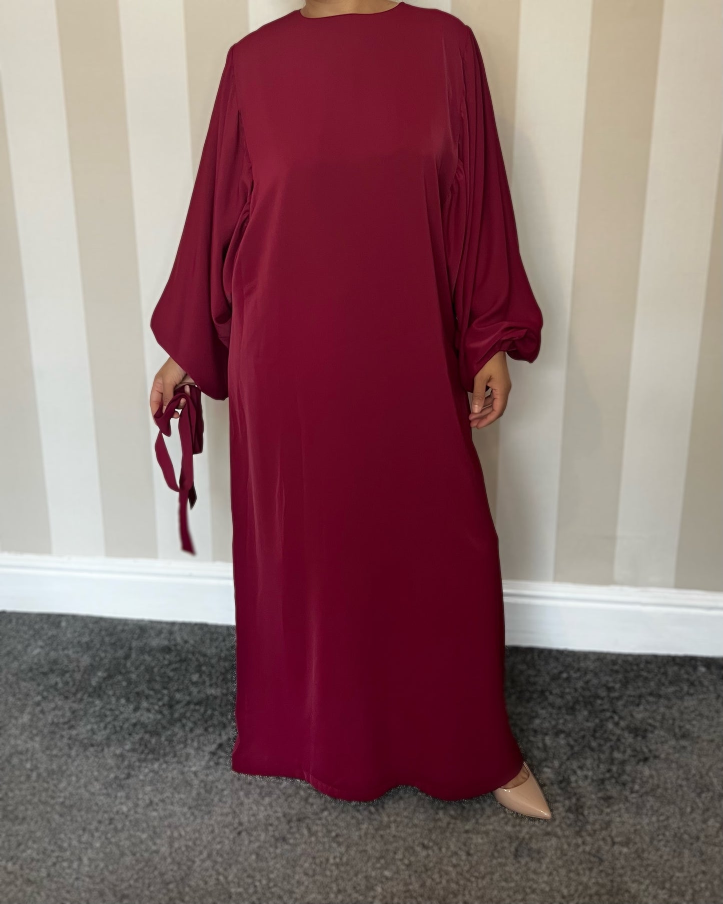 Balloon Sleeve Maxi Dress