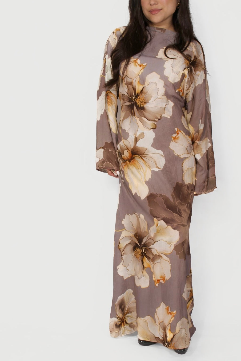 Sierra Floral Dress with Adjustable Tie Belt