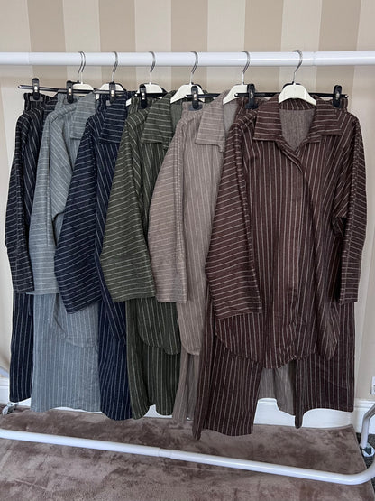 Warm Pinstripe Co Ord