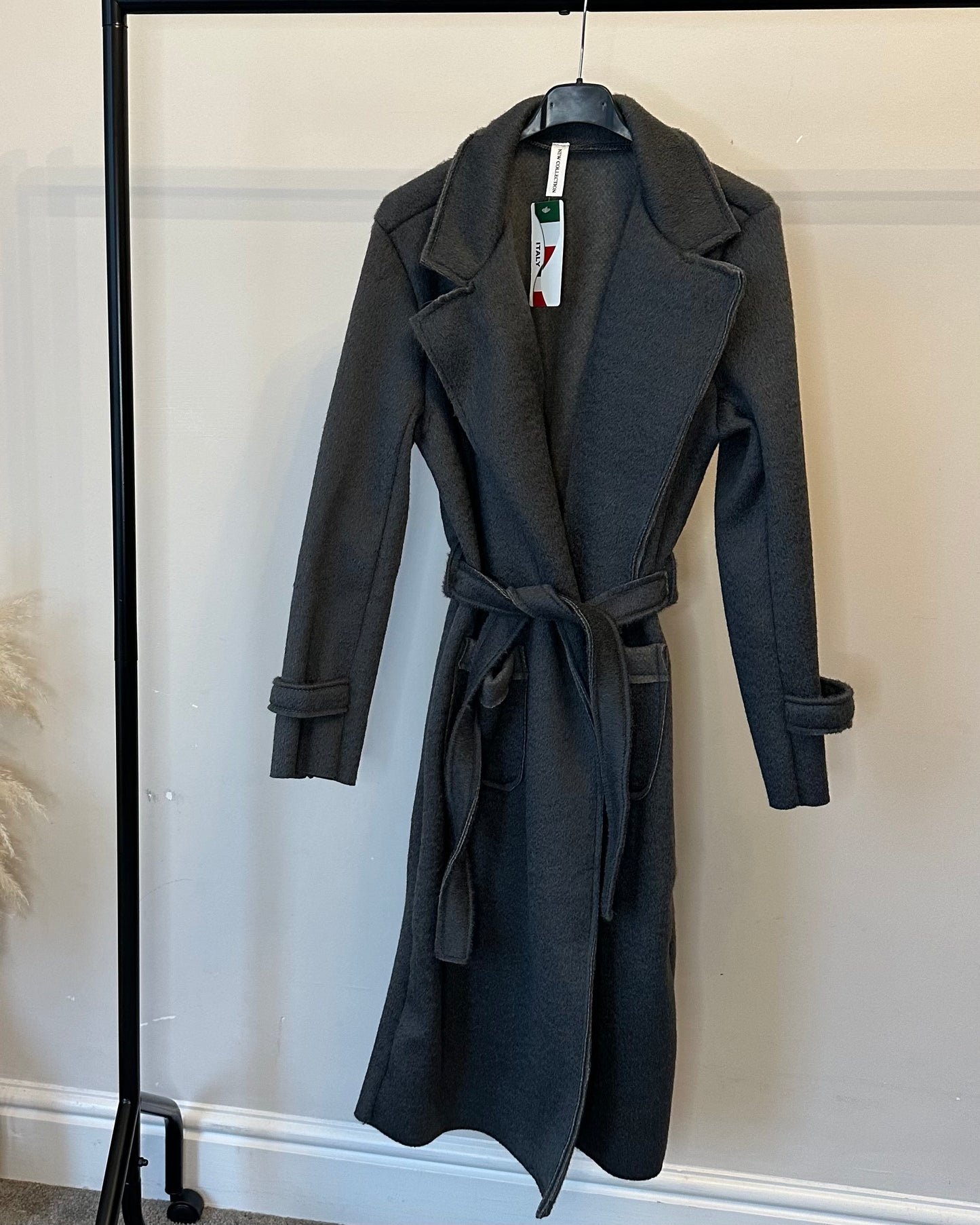 Felt Textured Trench Coat