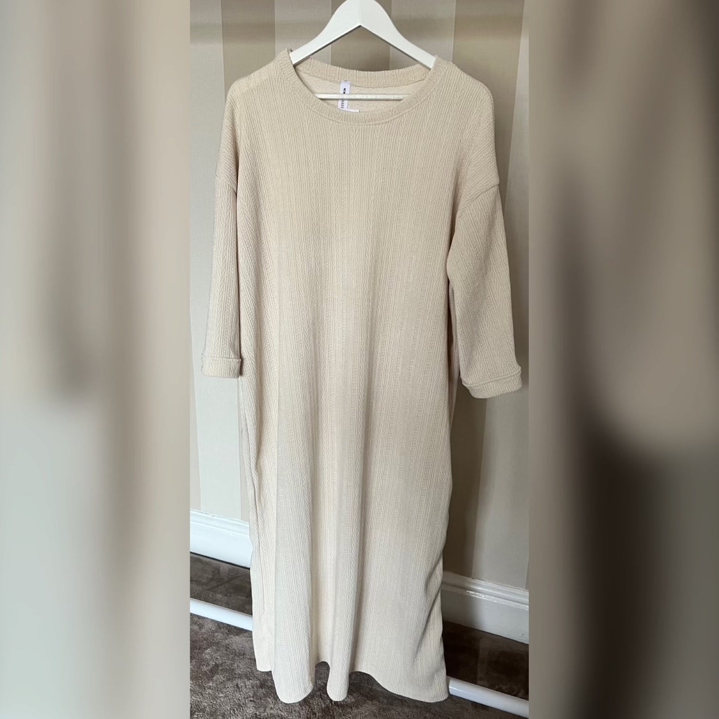 Crushed Corduroy Textured Dress