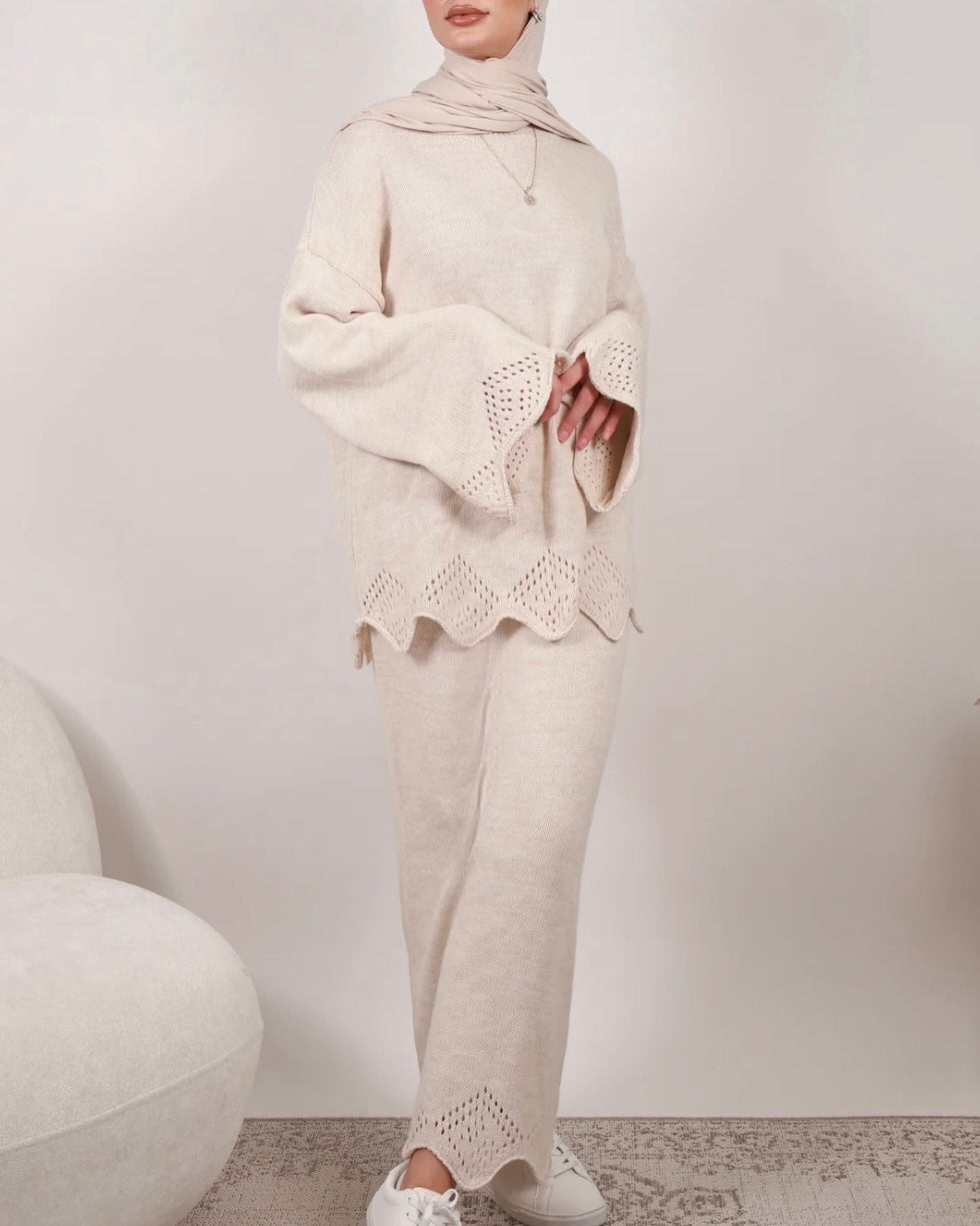 Scallop Knit Co Ord