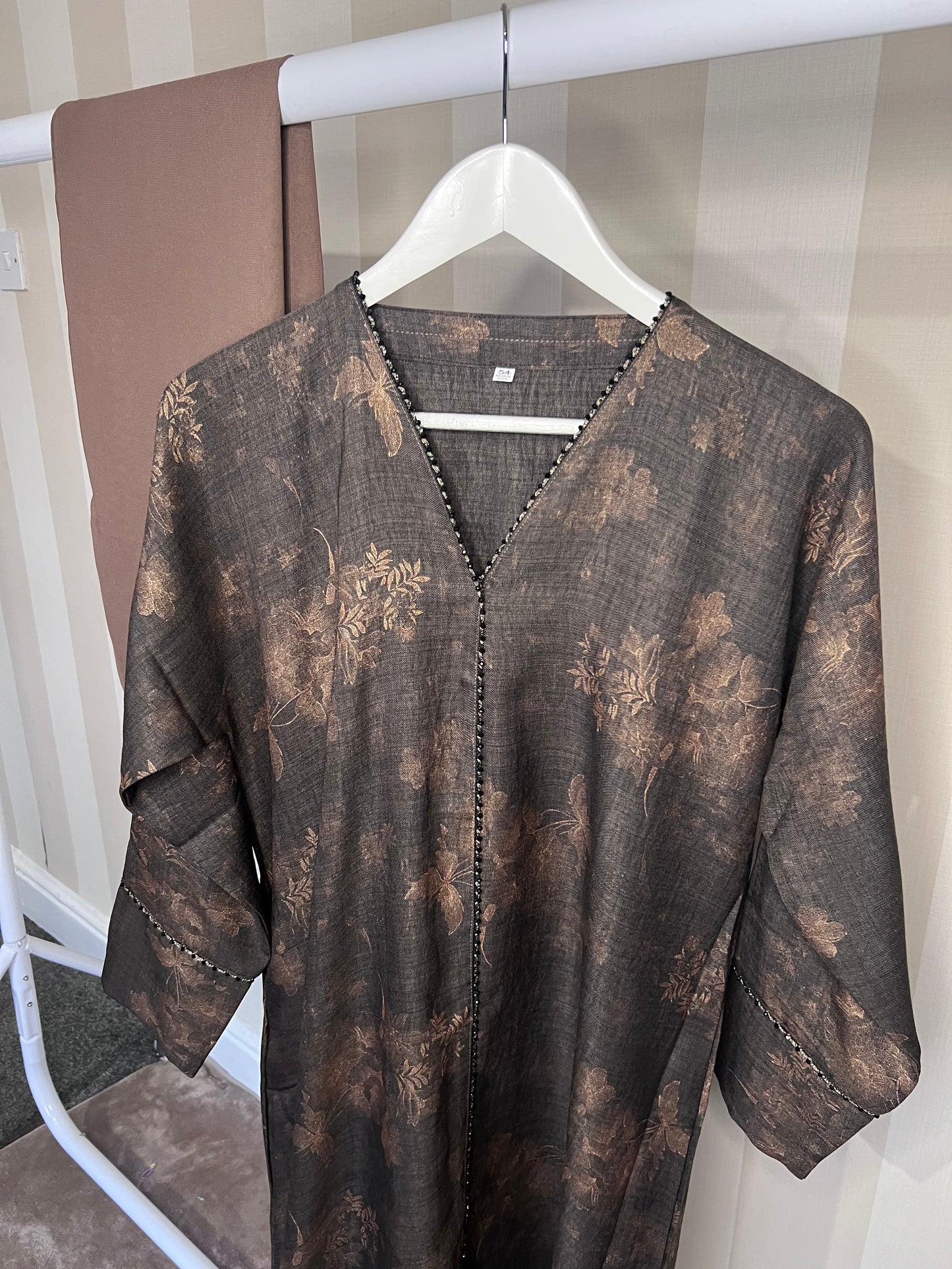 Noor Jacquard Beaded Abaya