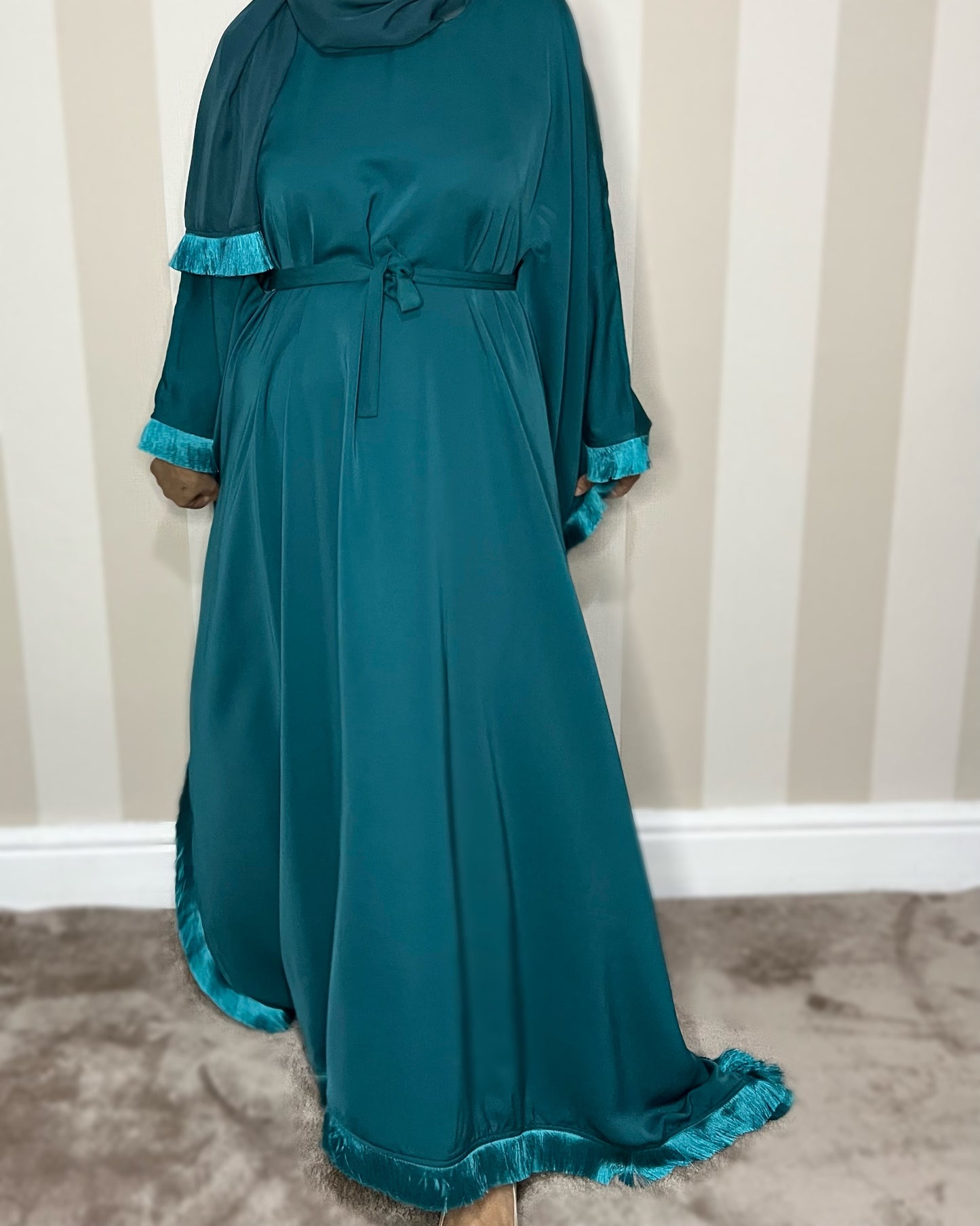 Nida Tassel Premium Abaya Dress