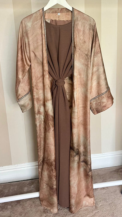 Marble 4pc Abaya Kimono Set