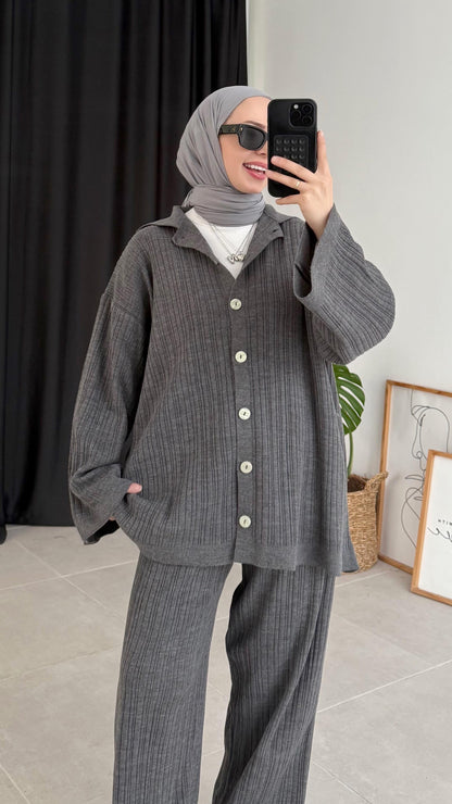 Premium Knit Cardigan Coord