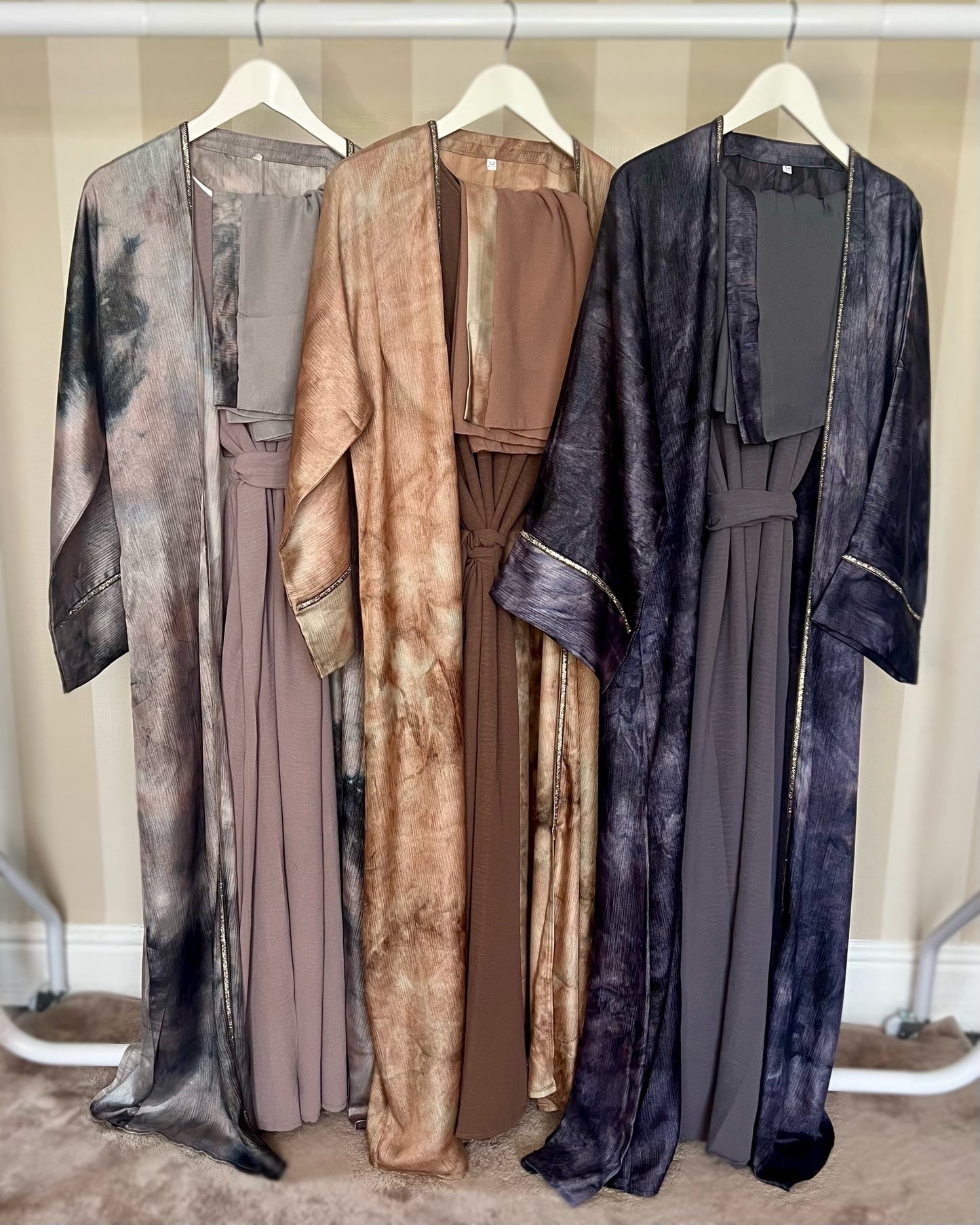 Marble 4pc Abaya Kimono Set