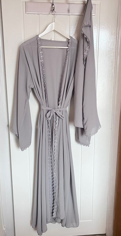 Daisy Chiffon Open Abaya