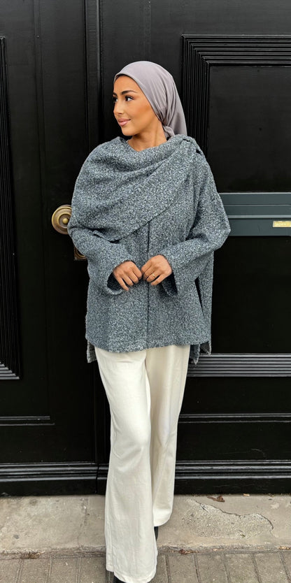 Teddy Feel Scarf Jacket