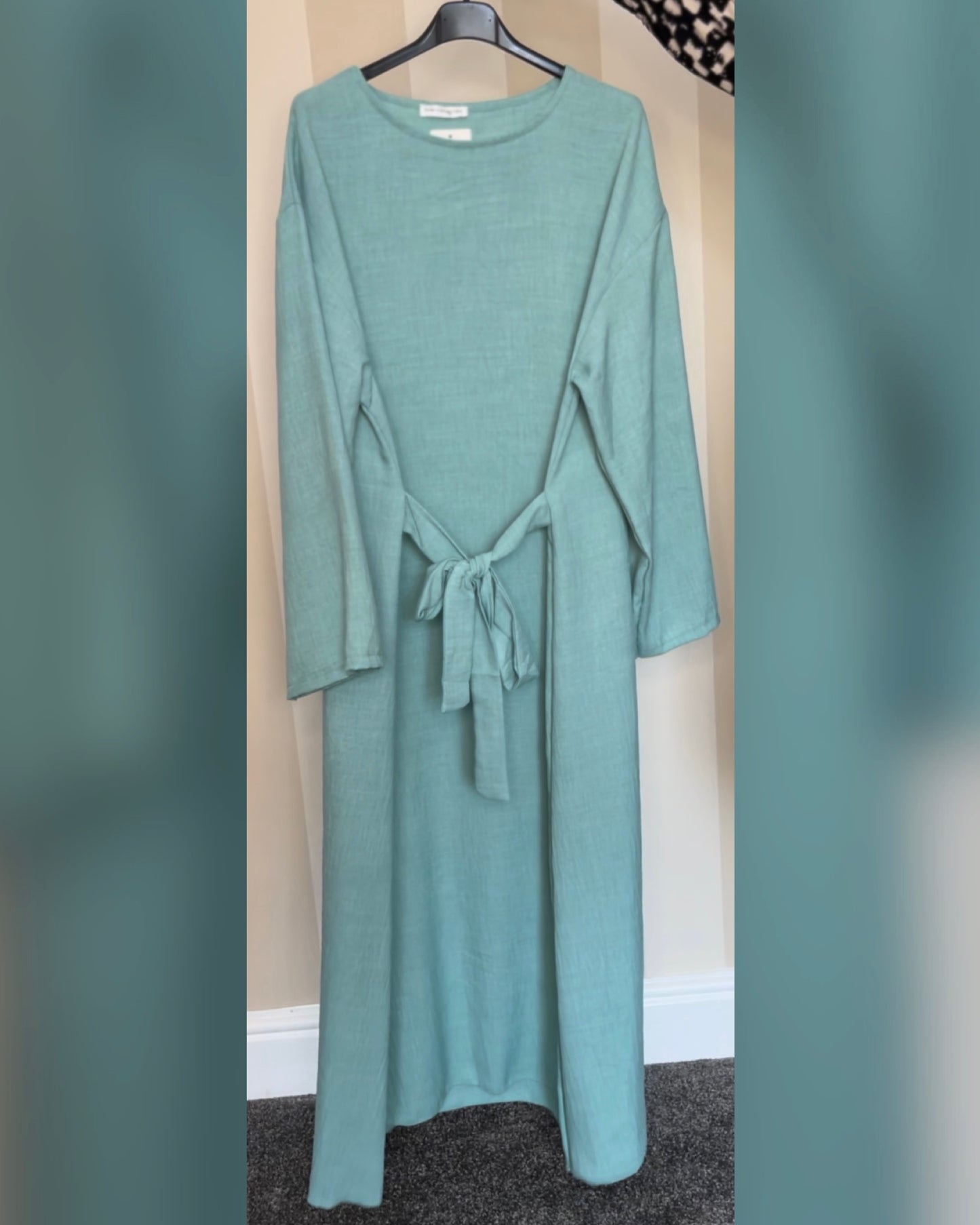 Linen Knot Kimono Dress