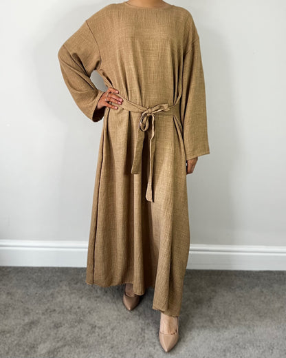 Linen Knot Kimono Dress