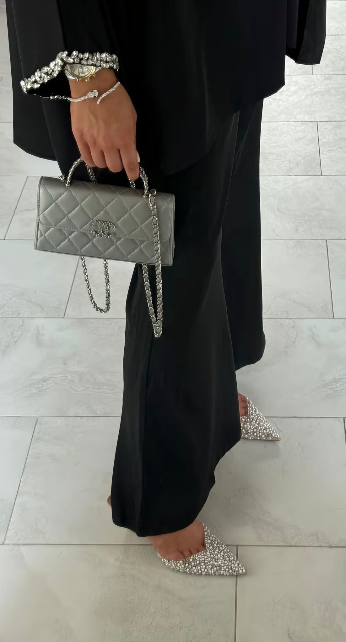 Emelia Premium Satin Crystal Co Ord