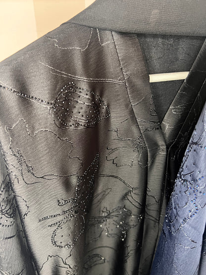 Laylah Embellished Jacquard Print Abaya Set