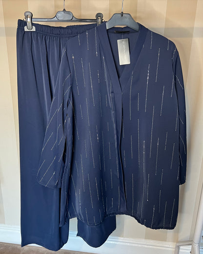 Diamanté V Neck Co Ord