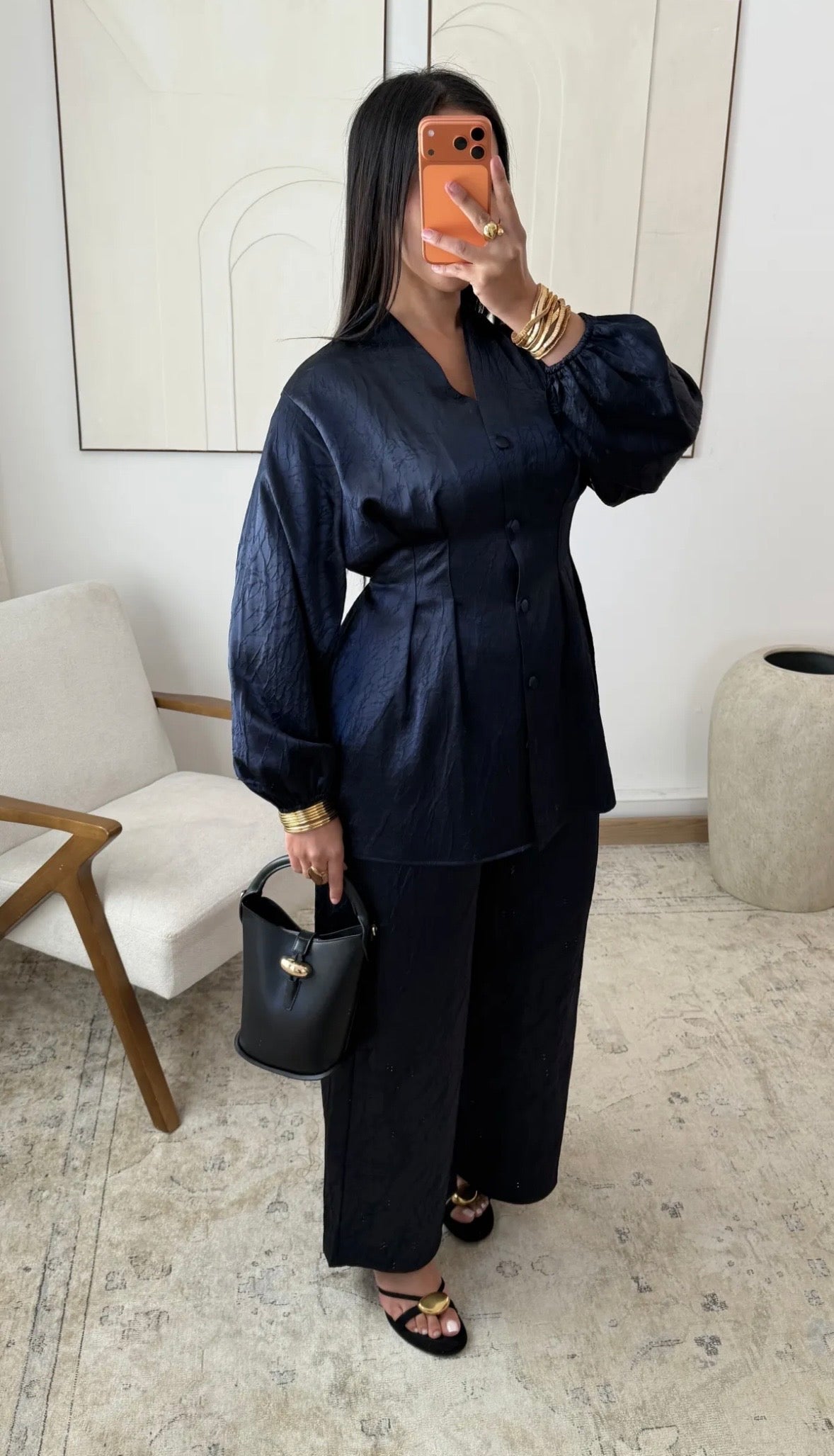 Ava Satin Button Co Ord