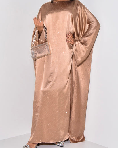 Premium Crystal Silk Oversized Abaya Dress