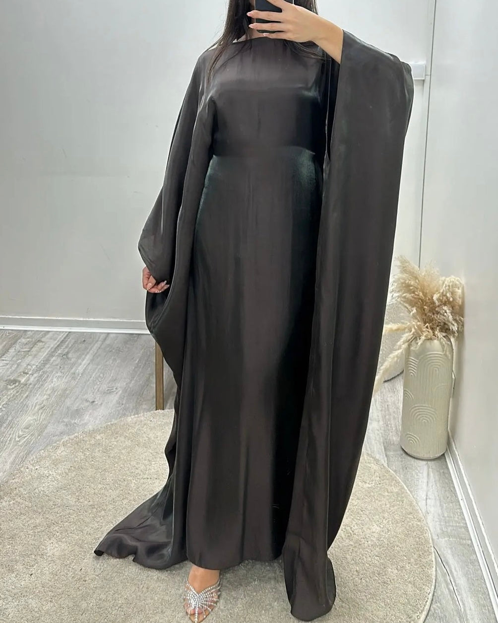 Iridescent Shimmer Kaftan with tie belt