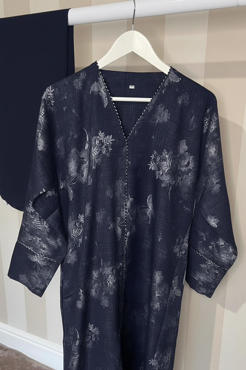 Noor Jacquard Beaded Abaya