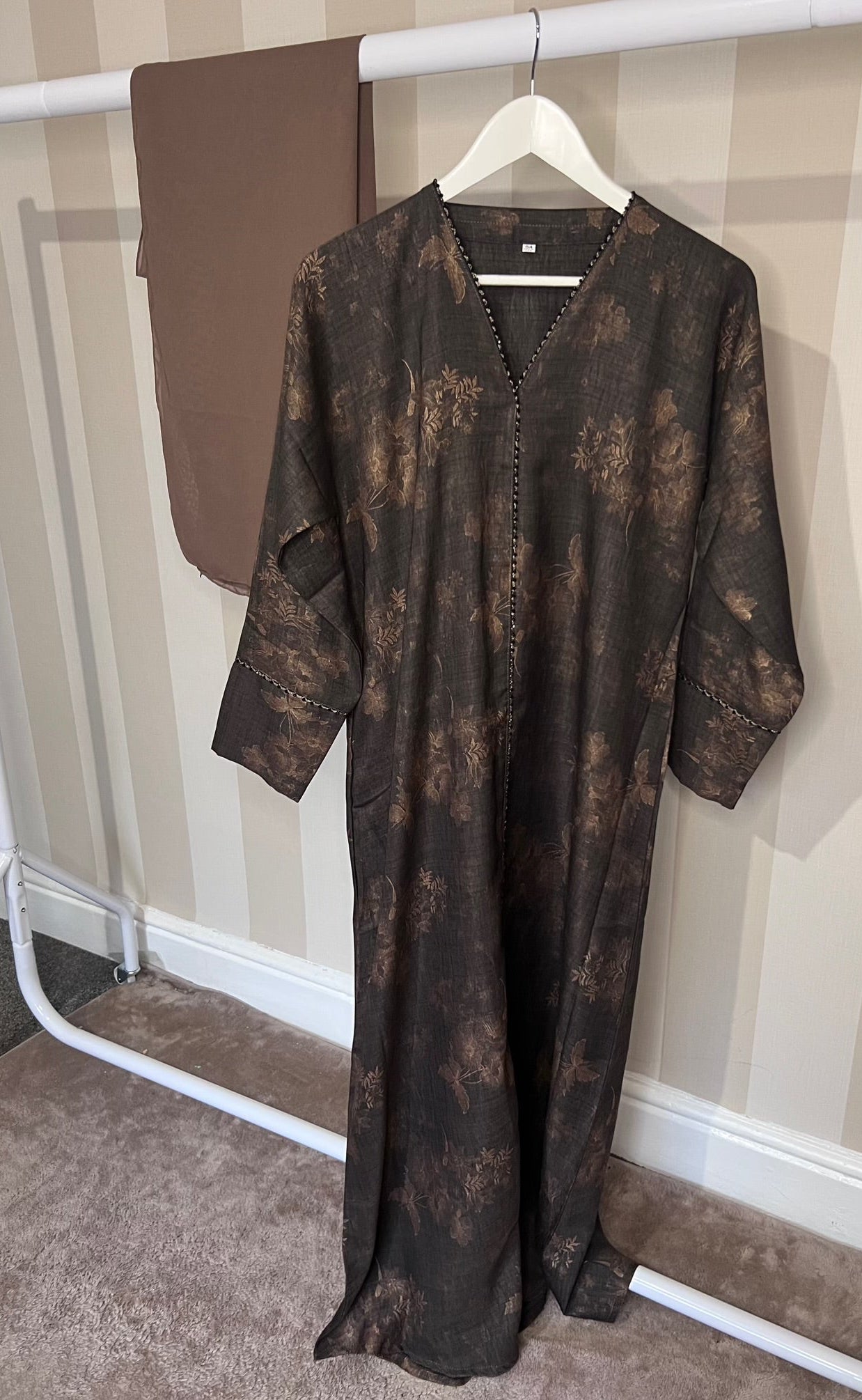 Noor Jacquard Beaded Abaya