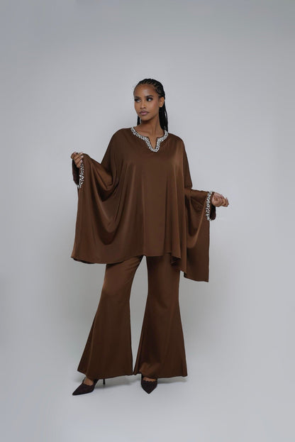 Emelia Premium Satin Crystal Co Ord