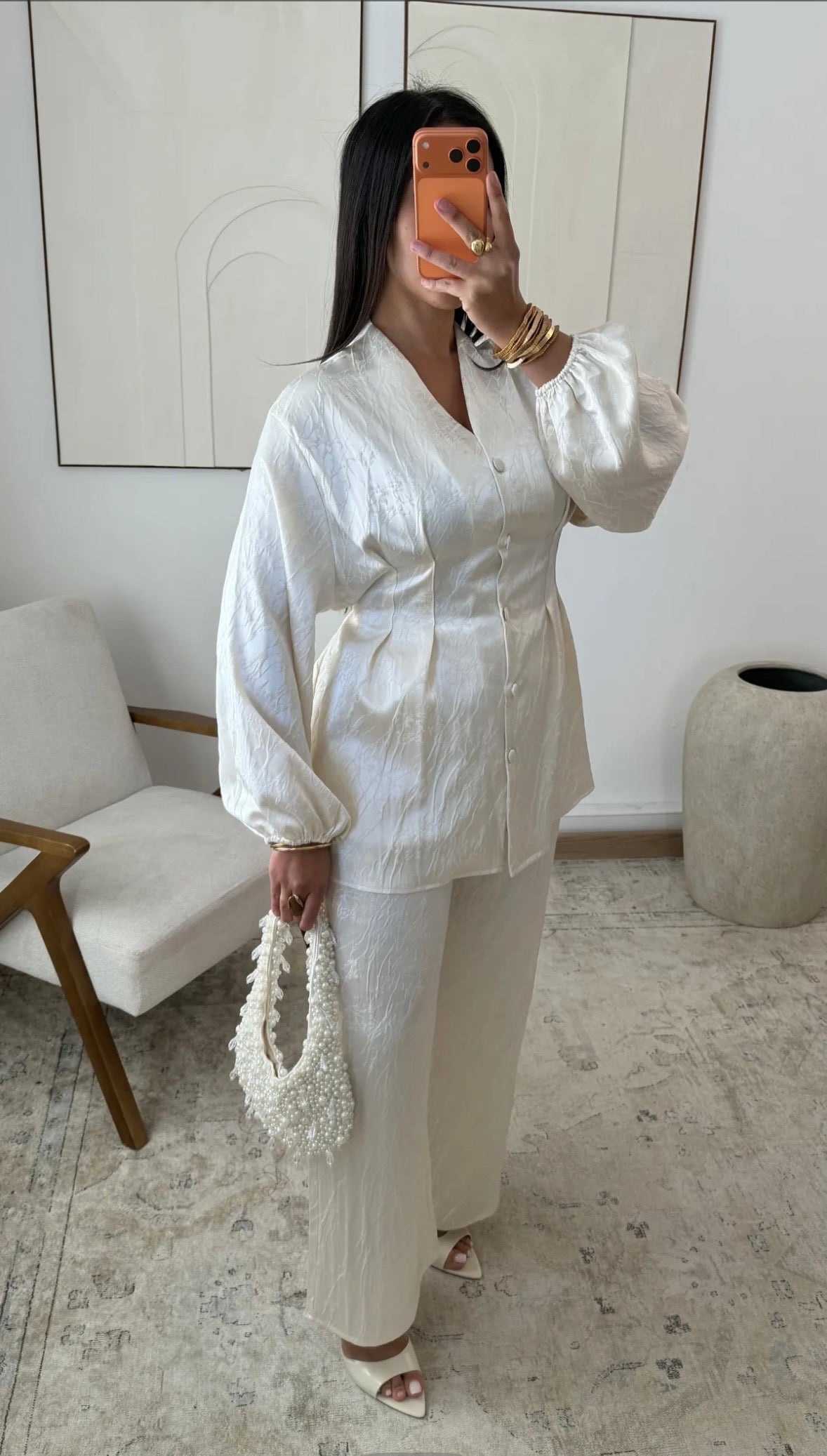 Ava Satin Button Co Ord