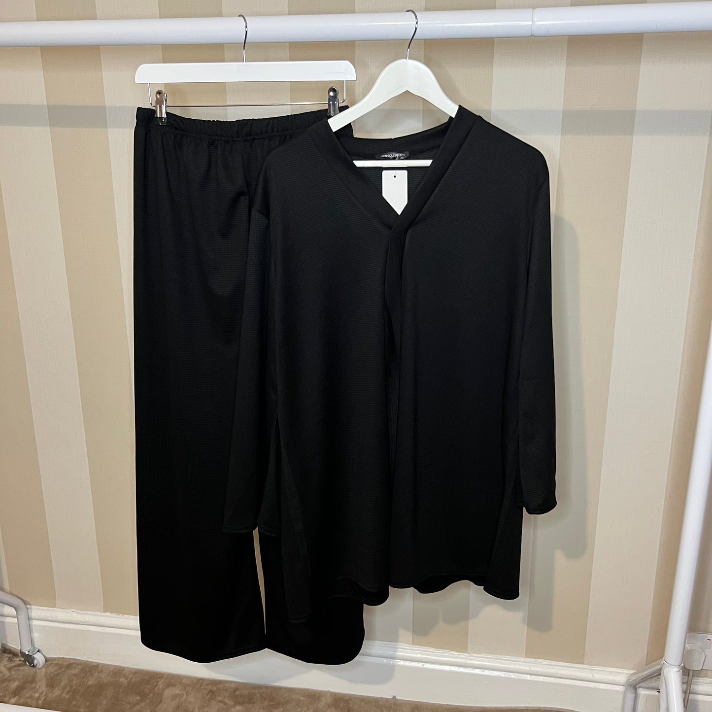 Waffle Textured V Neck Co Ord