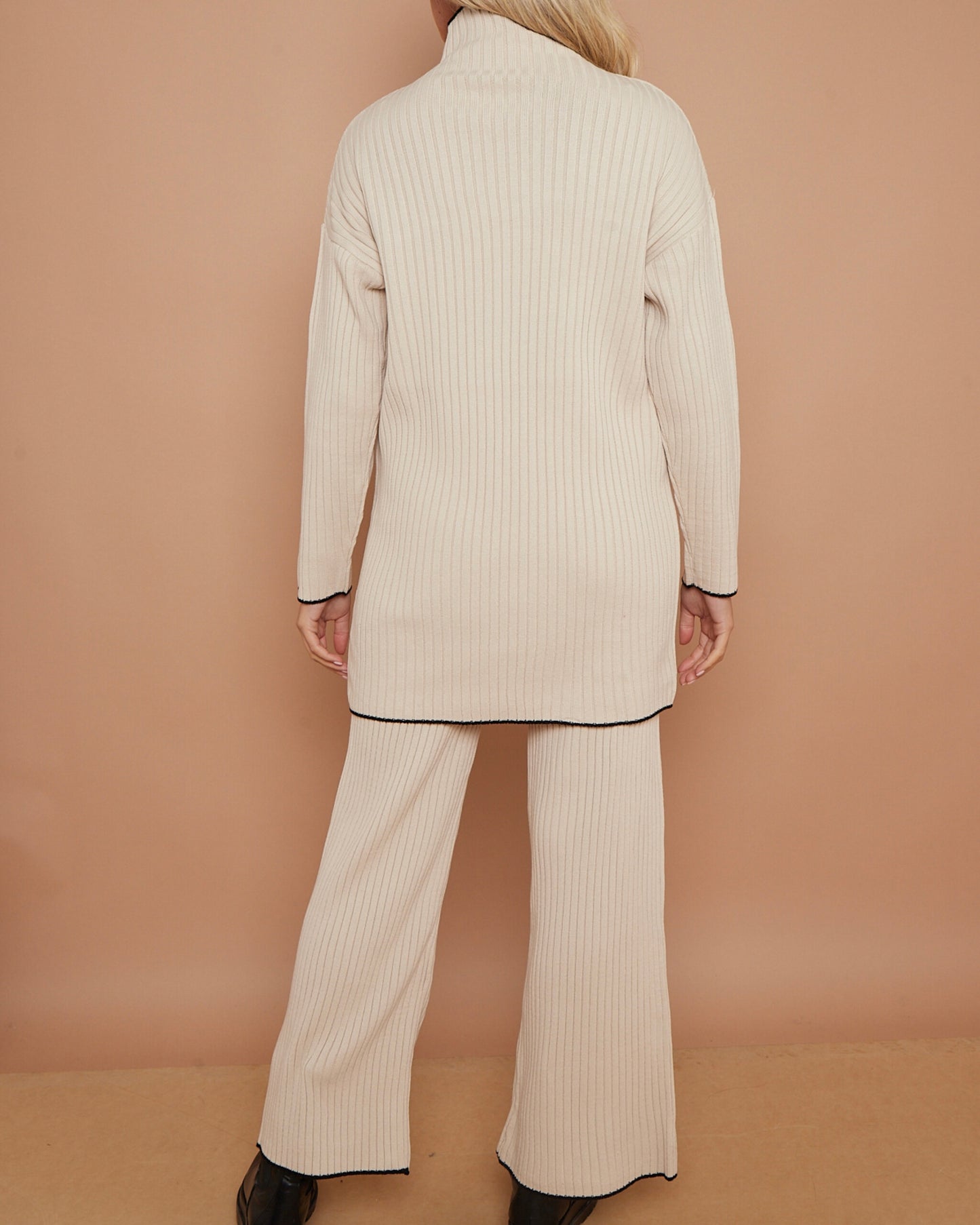 Rib Mock Neck Knit Co Ord