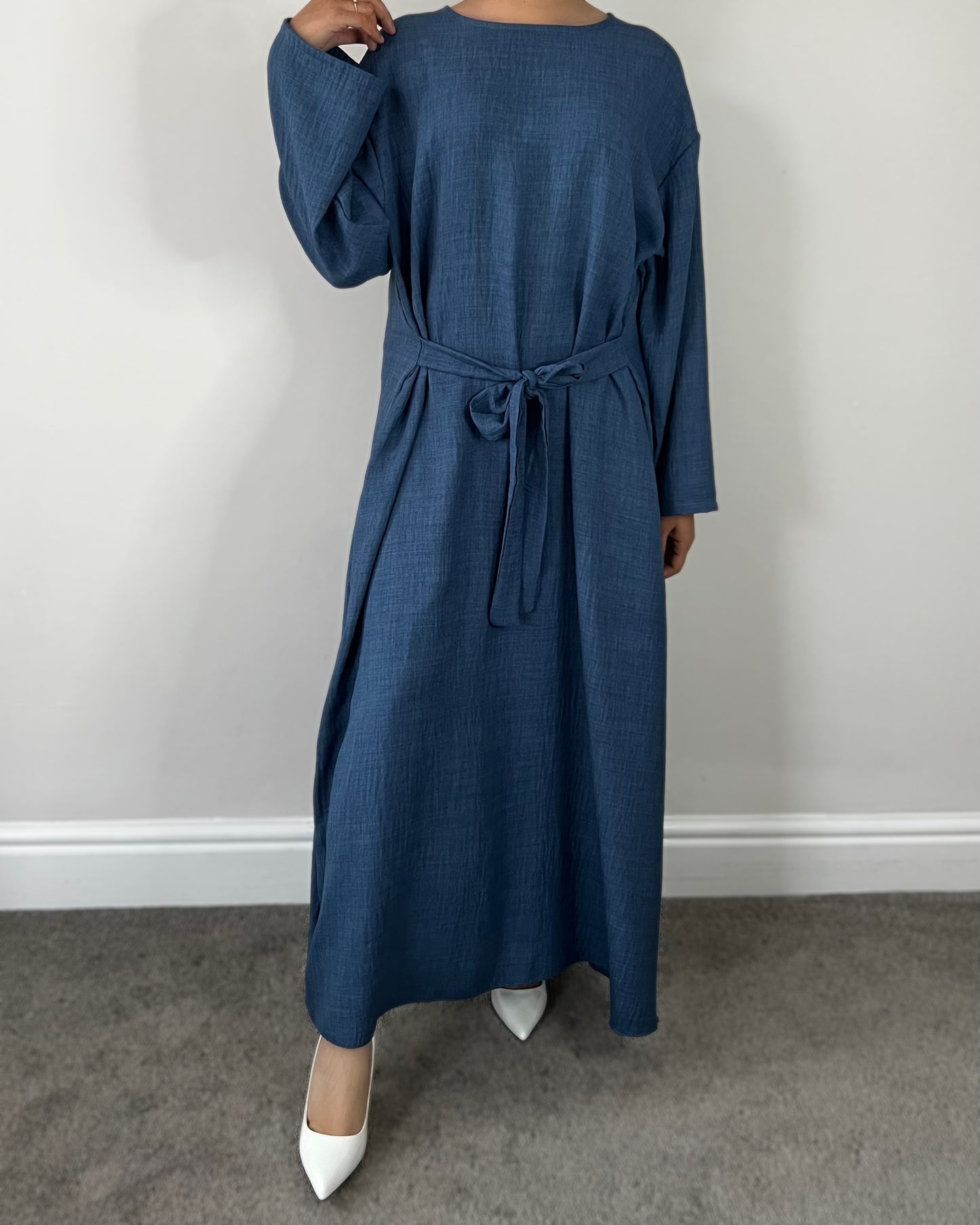 Linen Knot Kimono Dress