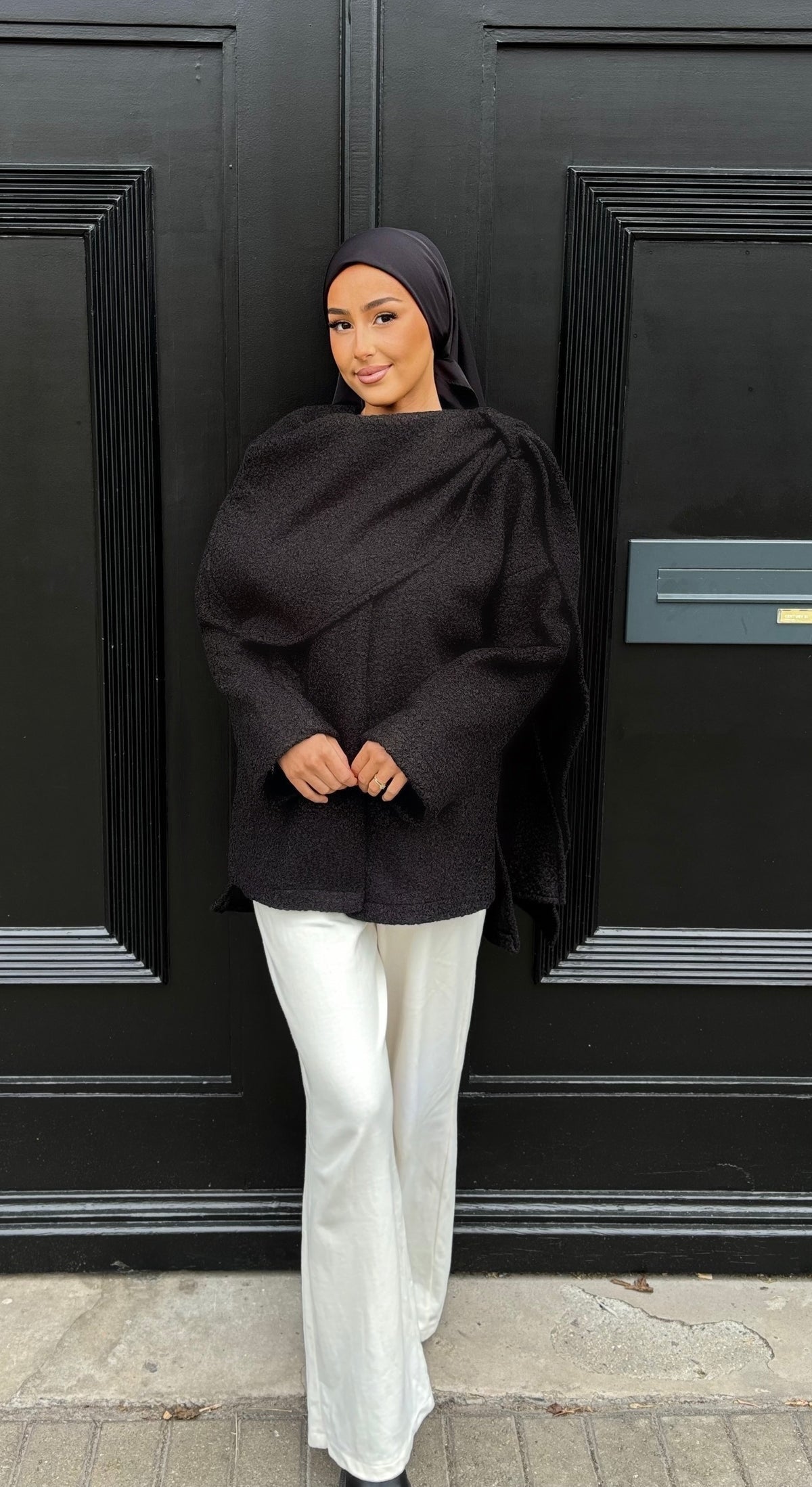 Teddy Feel Scarf Jacket