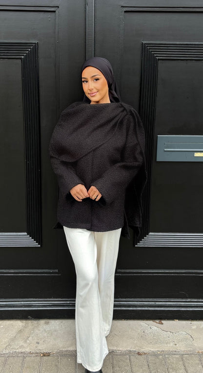 Teddy Feel Scarf Jacket