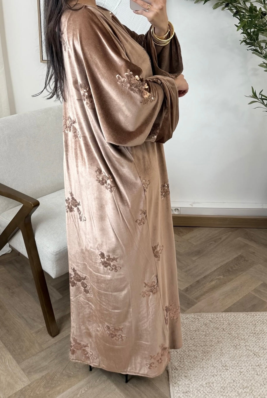 Velvet Sequin Oversized Dress
