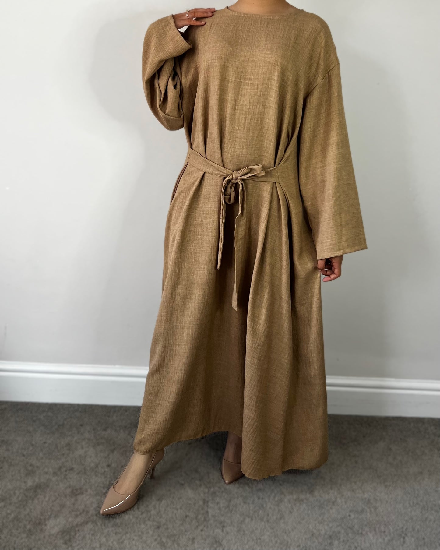 Linen Knot Kimono Dress