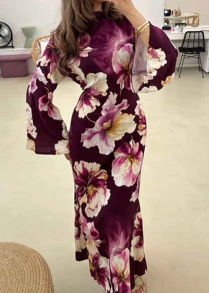 Sierra Floral Dress with Adjustable Tie Belt
