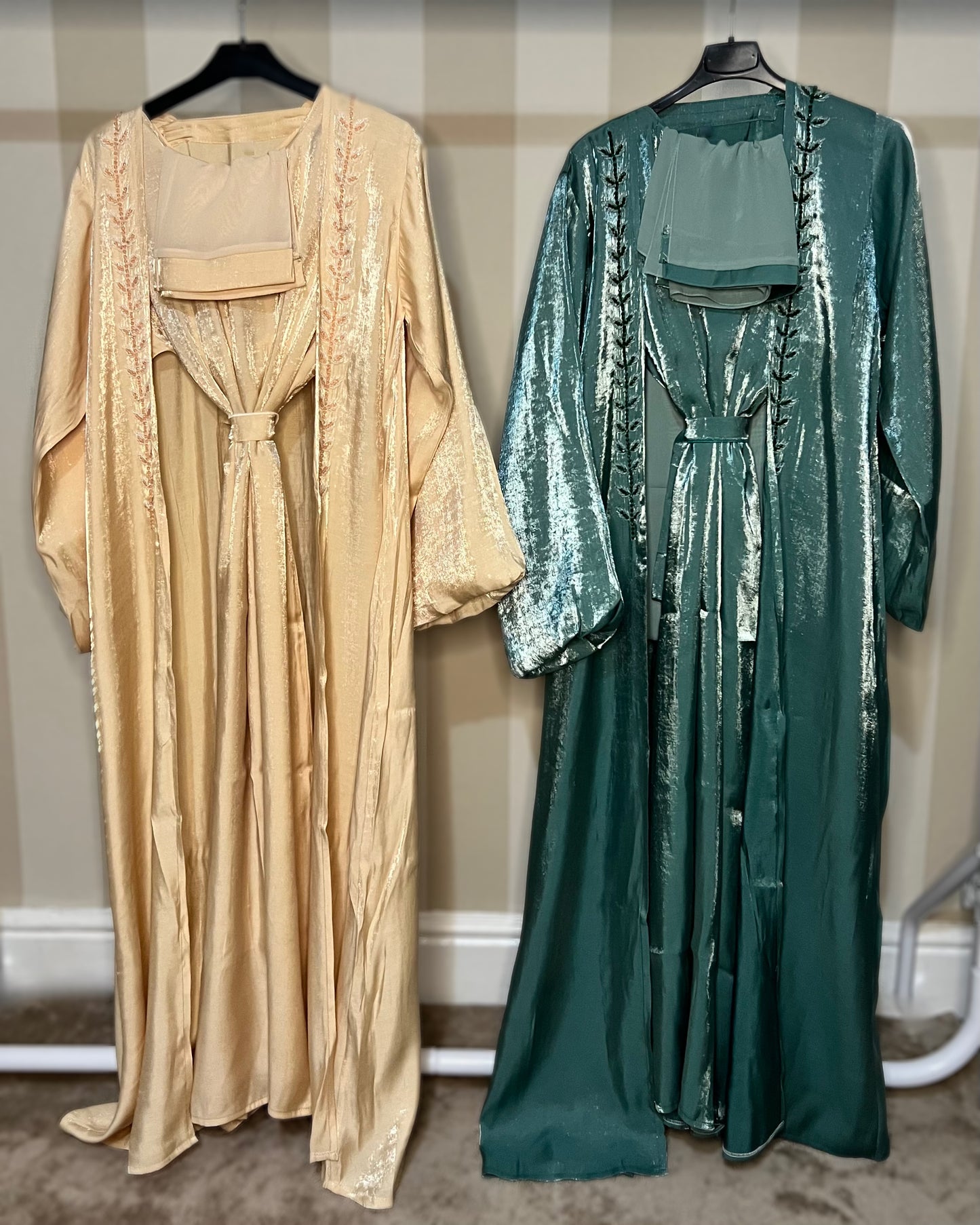 Rotana Beaded Abaya, Slip & Hijab Set