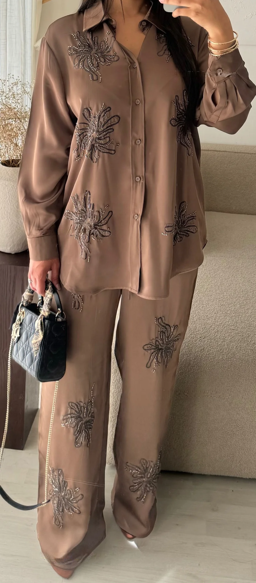 Embellished Satin Co Ord