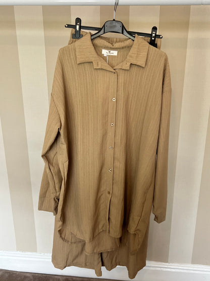 Crinkle Button Coord