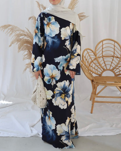 Sierra Floral Dress with Adjustable Tie Belt
