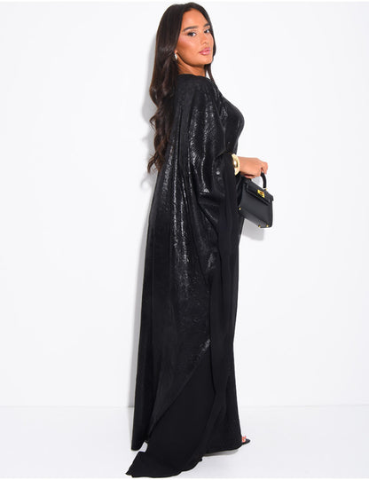 Dana Shimmer Inner Tie Belt Kaftan