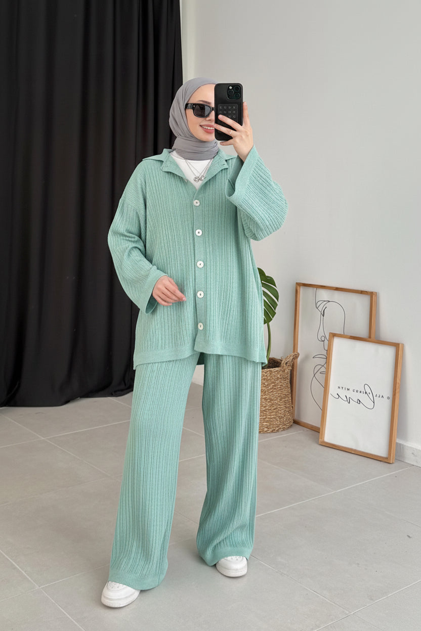 Premium Knit Cardigan Coord