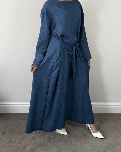 Linen Knot Kimono Dress