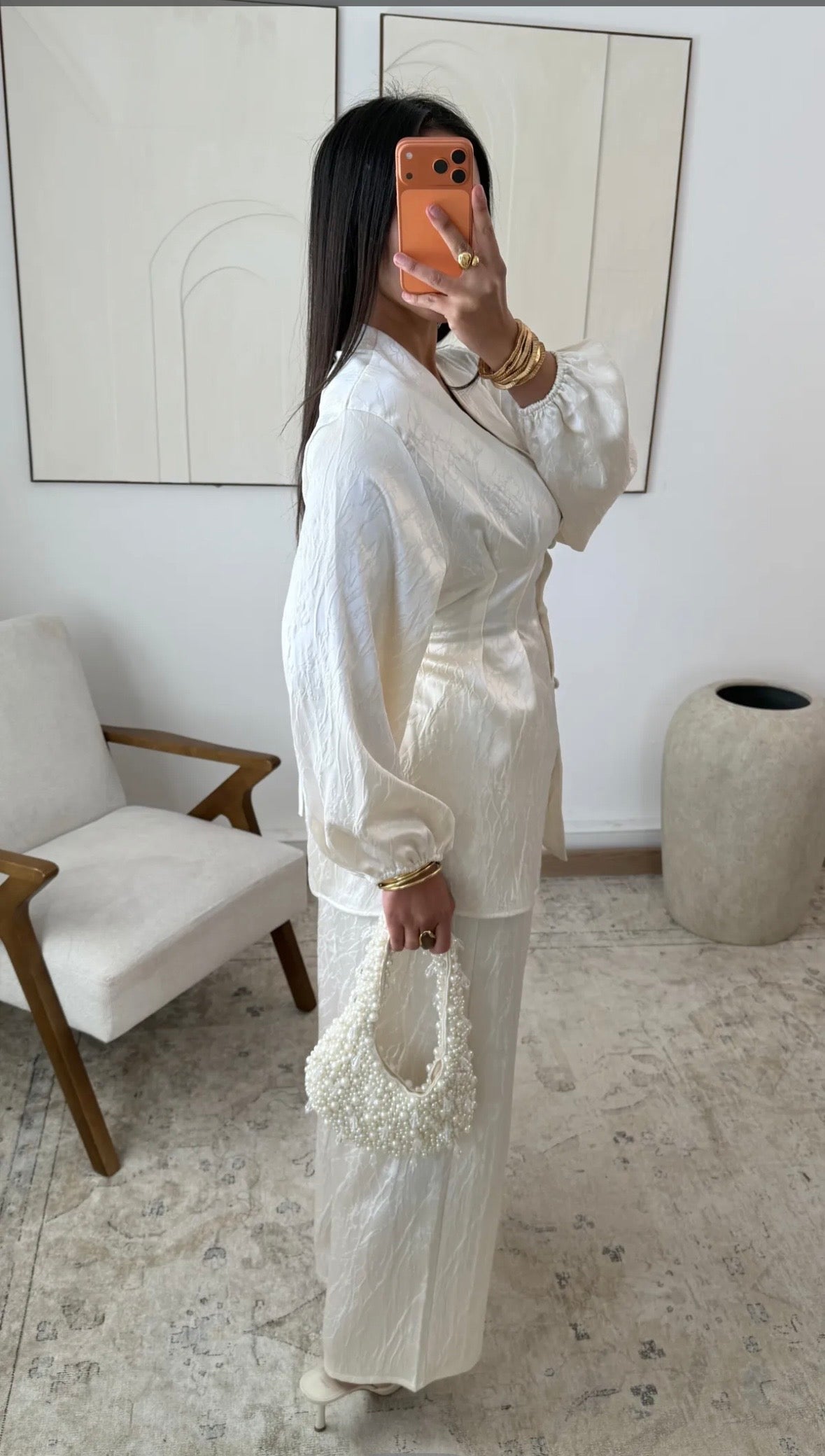 Ava Satin Button Co Ord