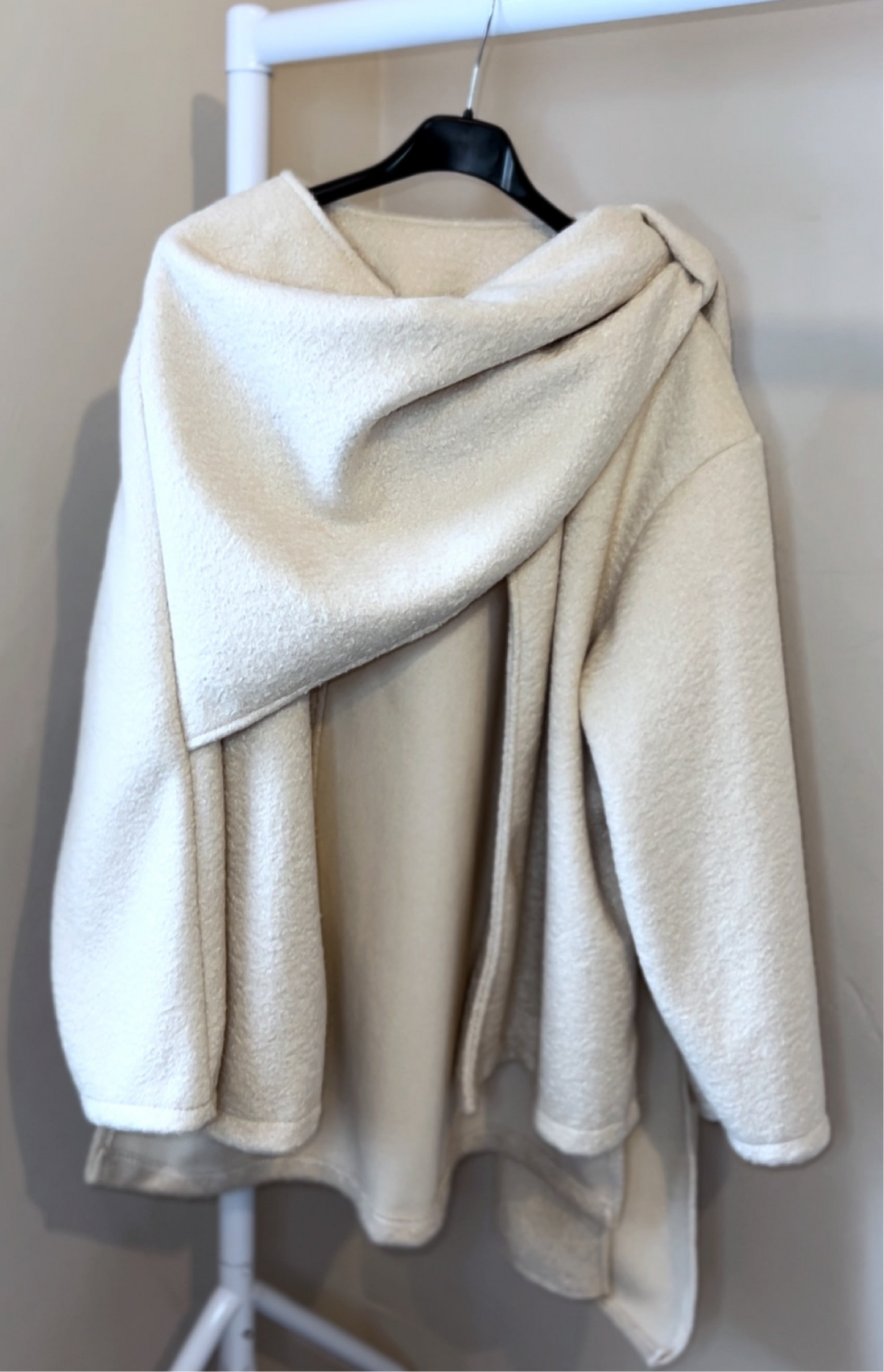 Teddy Feel Scarf Jacket