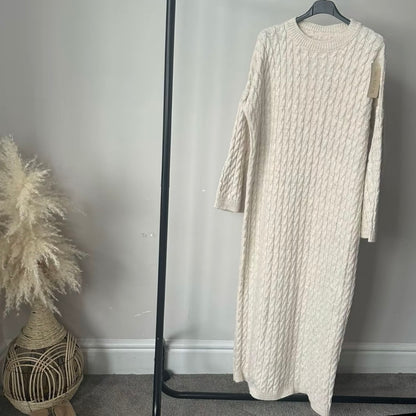 Cable Knit Jumper Dress